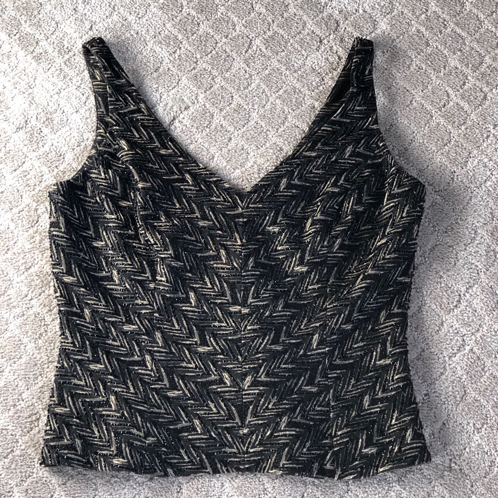Reduced Carmen Marc Valvo Signature beaded eve top